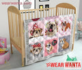 Cute Bulldog Lovers Quilt Blanket Gift-Gear Wanta