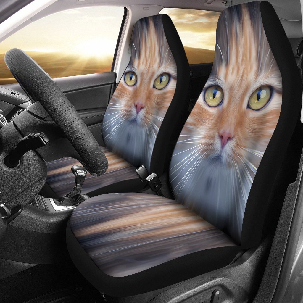 Cute Cat Eyes Car Seat Covers For Cat Lover-Gear Wanta