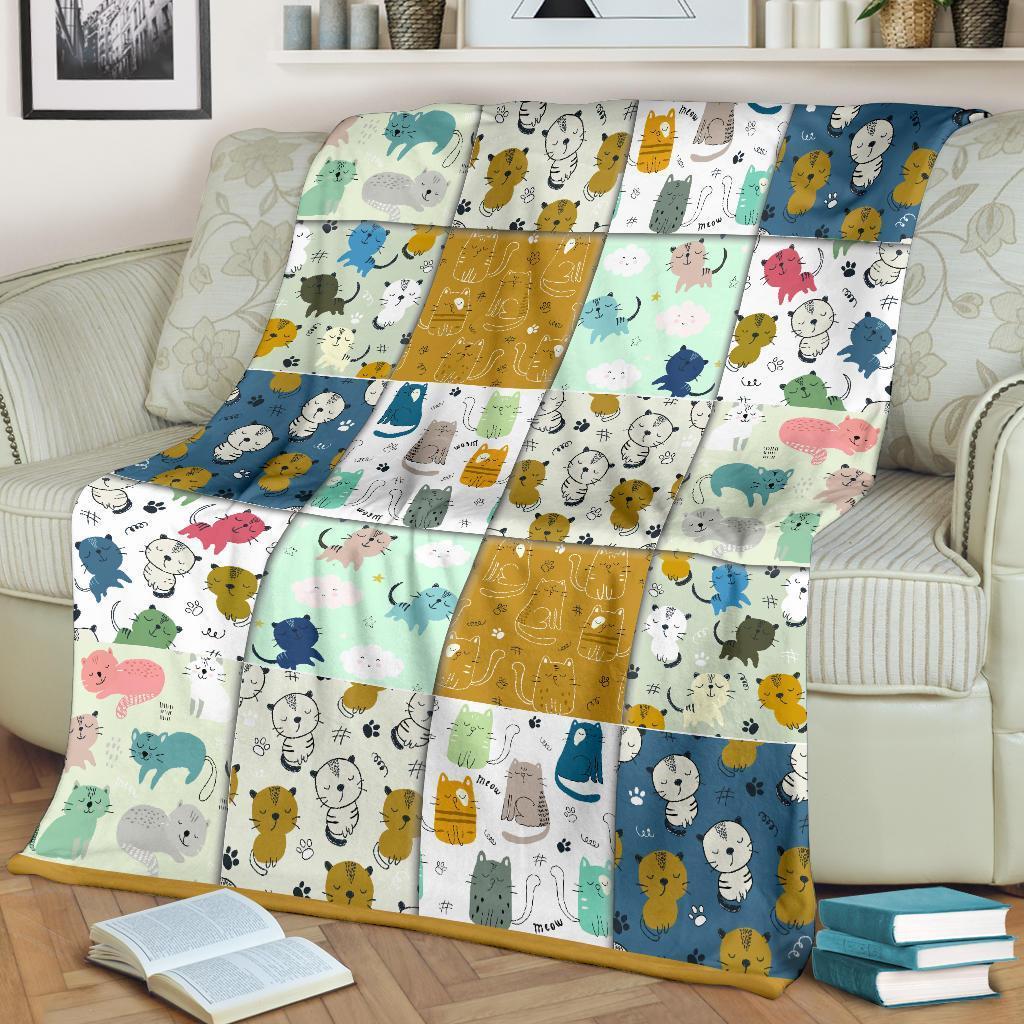 Cute Cat Fleece Blanket For Cat Lover-Gear Wanta