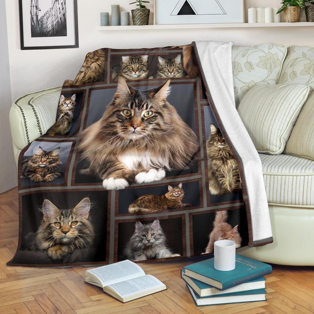 Cute Cat Frame Fleece Blanket For Cat Lover-Gear Wanta