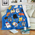 Cute Cats Fleece Blanket Amazing Gift For Cat Lover-Gear Wanta