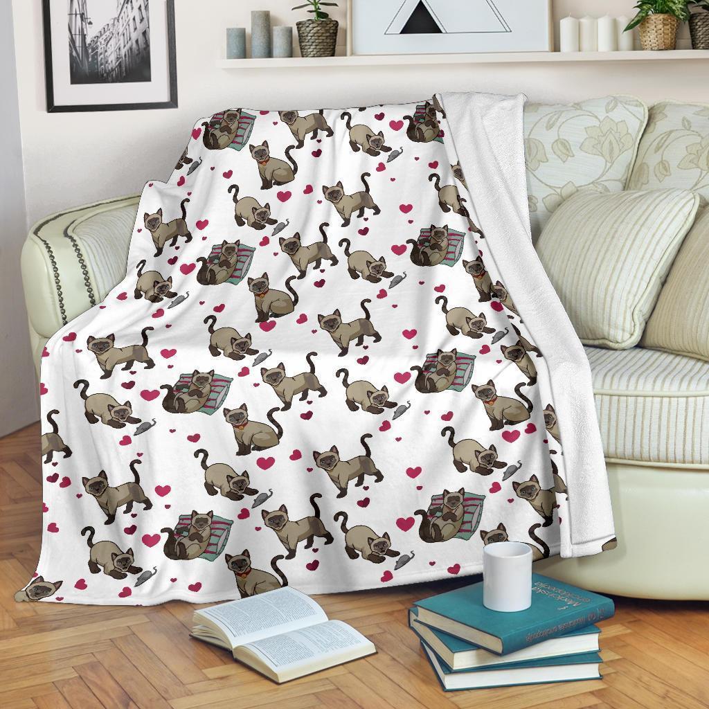 Cute Cats Fleece Blanket Funny For Cat Lover-Gear Wanta