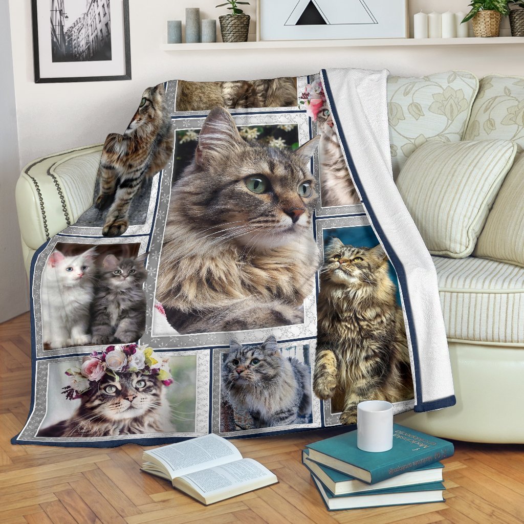 Cute Cats Frame Fleece Blanket For Cat Lover-Gear Wanta