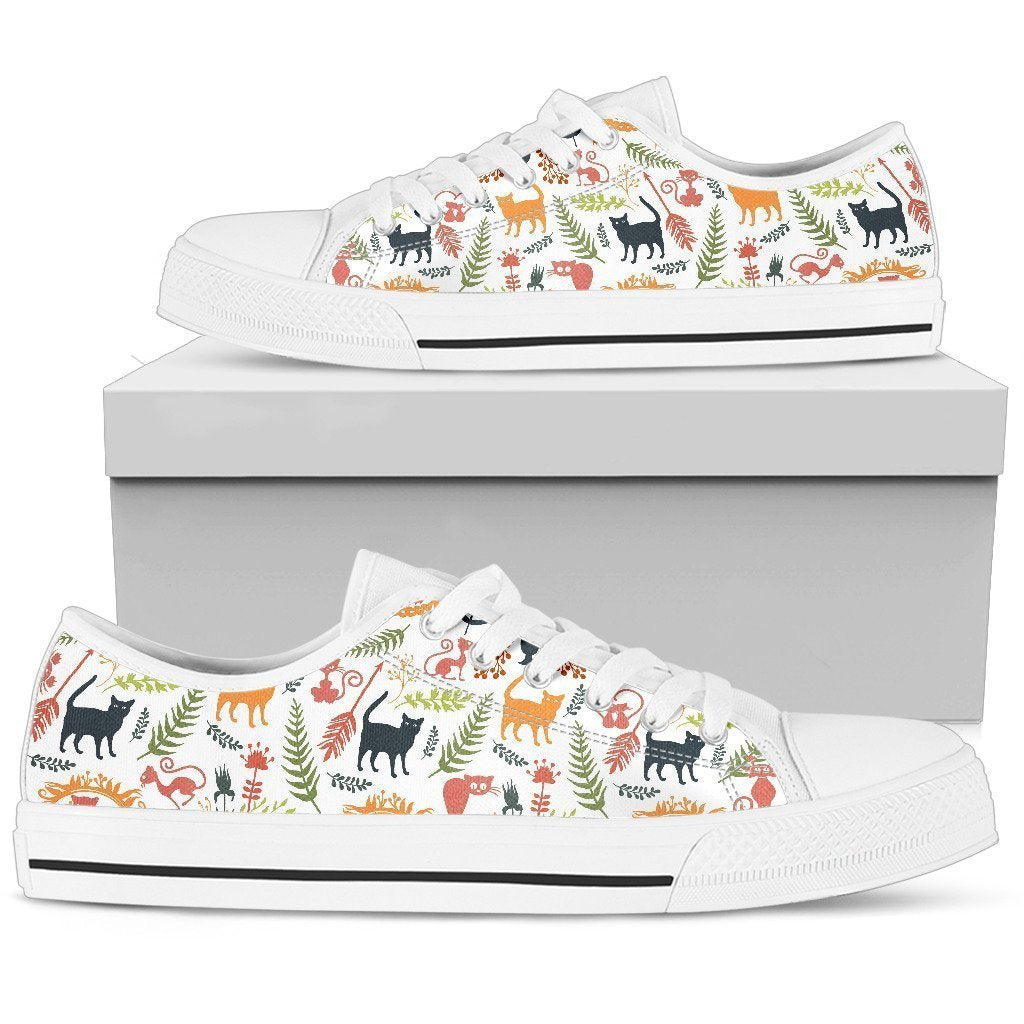 Cute Cats Sneakers Low Top Shoes For Cat Lover-Gear Wanta