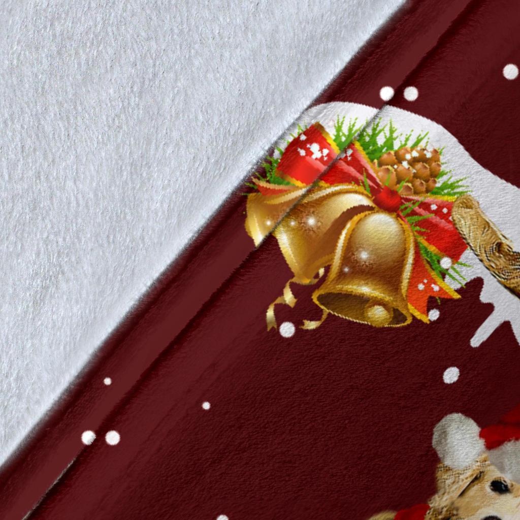 Cute Christmas Golden Retriever Fleece Blanket Xmas-Gear Wanta