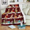 Cute Christmas Golden Retriever Fleece Blanket Xmas-Gear Wanta