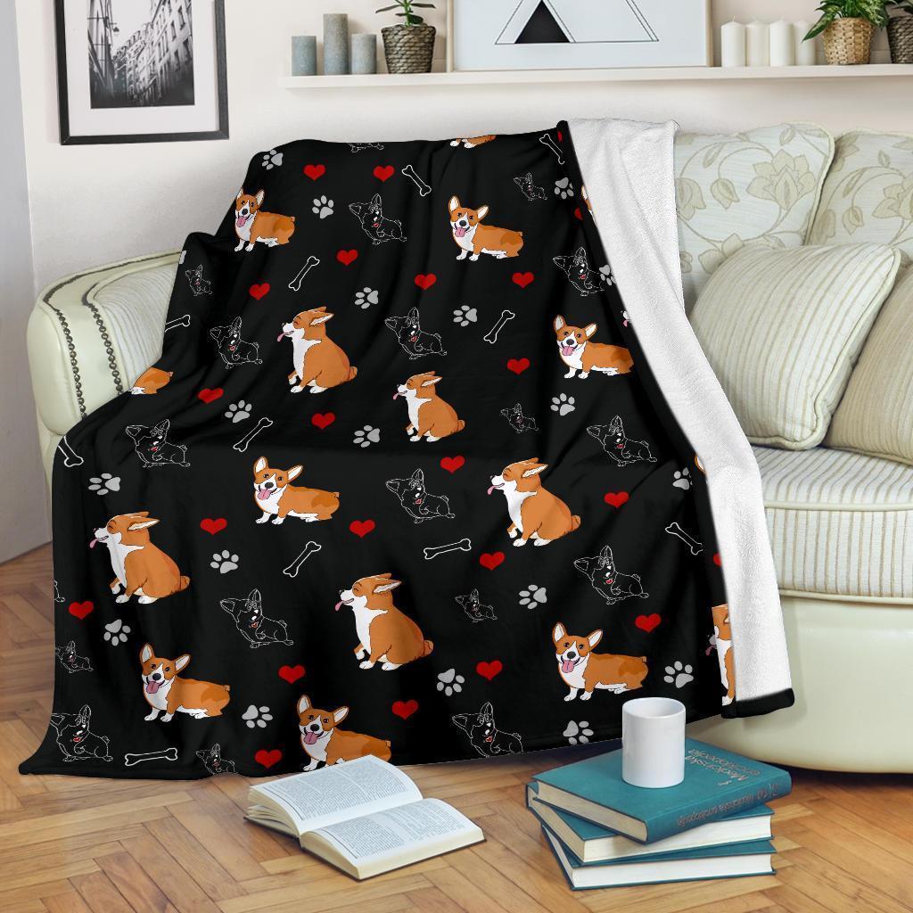 Cute Corgi Blanket Custom Pattern Corgi Dog Home Decoration-Gear Wanta