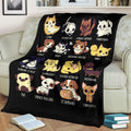 Cute Dogs Fleece Blanket Chibi Style Gift For Dog Lover-Gear Wanta