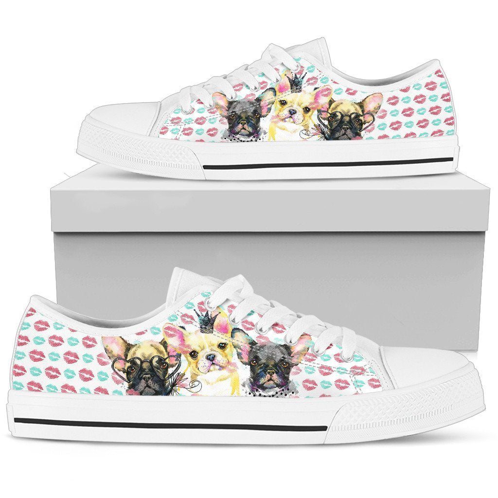 Cute French Bulldog Sneakers Low Top Shoes-Gear Wanta