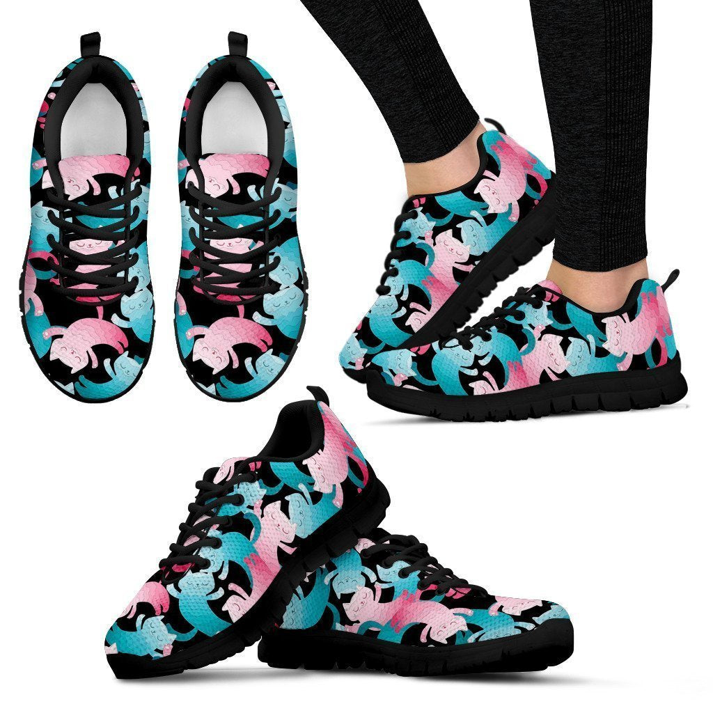 Cute Graphic Cat Sneakers Funny For Cat Lover-Gear Wanta