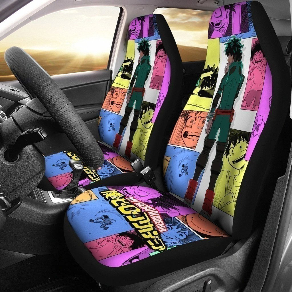 Cute Izuku Midoriya Collage My Hero Academia Car Seat Covers MN04-Gear Wanta