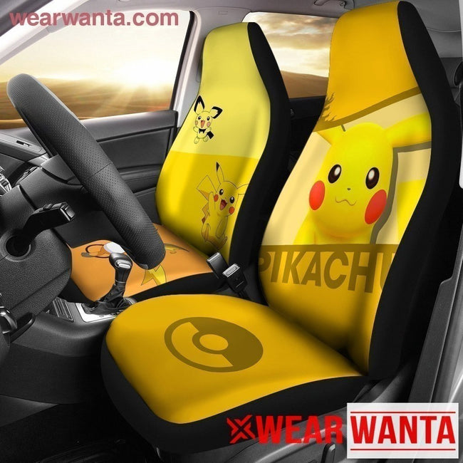 Cute Pikachu Car Seat Covers Gift LT03-Gear Wanta