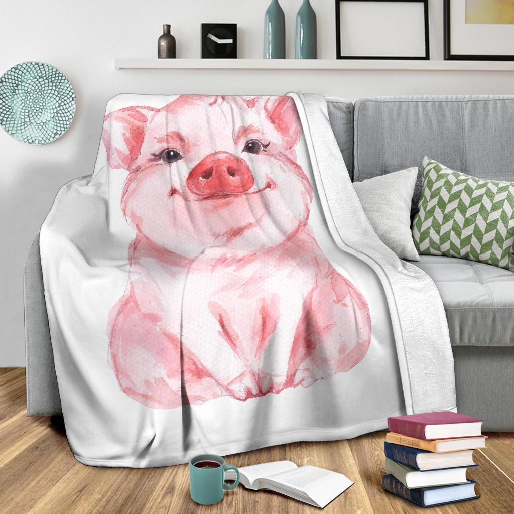 Cute Pink Pig Blanket Custom Home Decoration-Gear Wanta