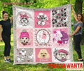 Cute Poodle Dog Lover Quilt Blanket Gift-Gear Wanta