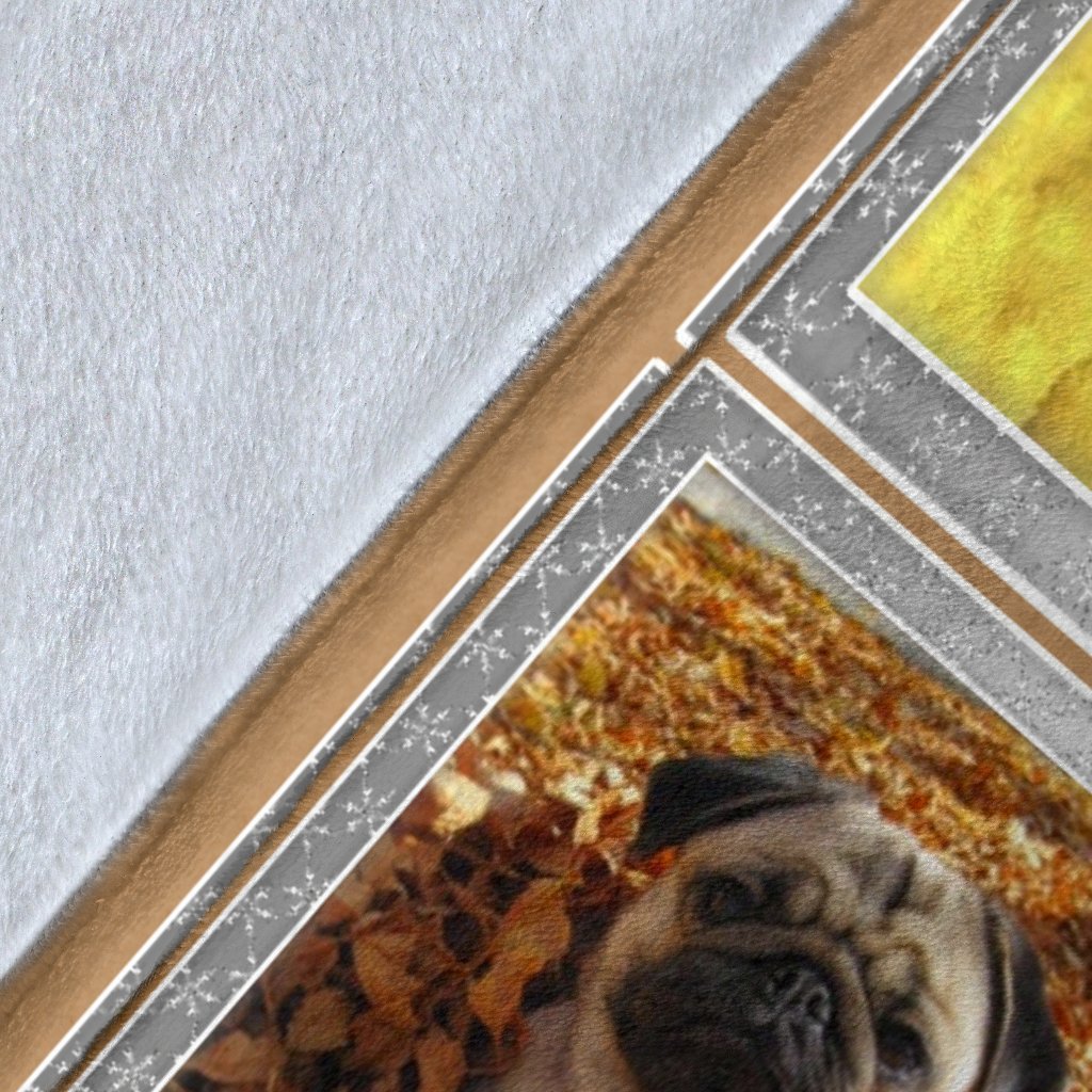 Cute Pug Fleece Blanket Dog Frame Style-Gear Wanta