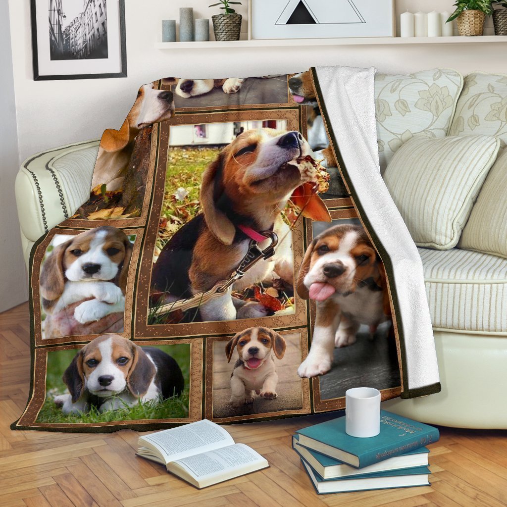 Cute Puppy Beagle Fleece Blanket For Beagle Lover-Gear Wanta