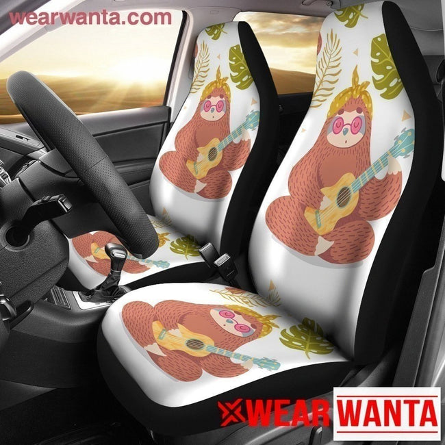 Cute Sloth Playing Guitar Zootopia Car Seat Covers LT04-Gear Wanta
