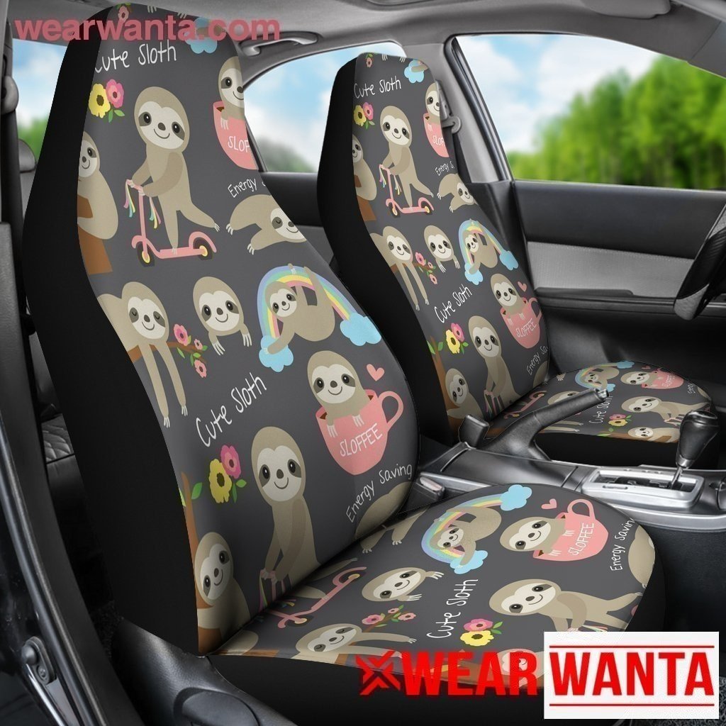 Cute Sloths Daily Activity Sloth Car Seat Covers LT04-Gear Wanta