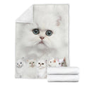 Cute White Cats Fleece Blanket For Cat Lover-Gear Wanta