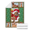 Cute Xmas Dachshund Dog Fleece Blanket-Gear Wanta