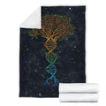 DNA Tree of Life Fleece Blanket Gift For Earth Lover-Gear Wanta