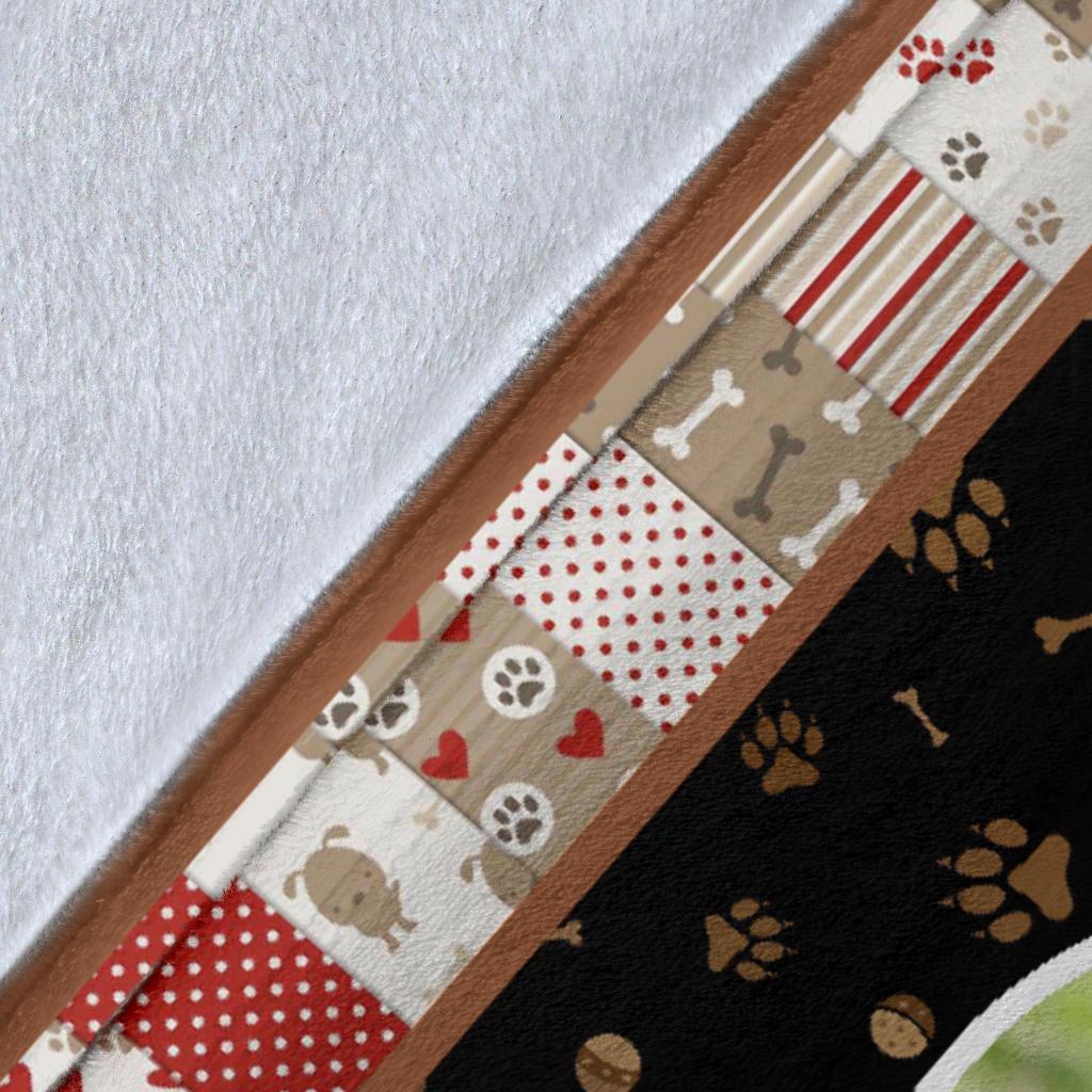 Dachshund Leave Paw Prints On Your Heart Fleece Blanket Dog Lover-Gear Wanta