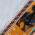 Dachshund Yellow Fleece Blanket Frame-Gear Wanta