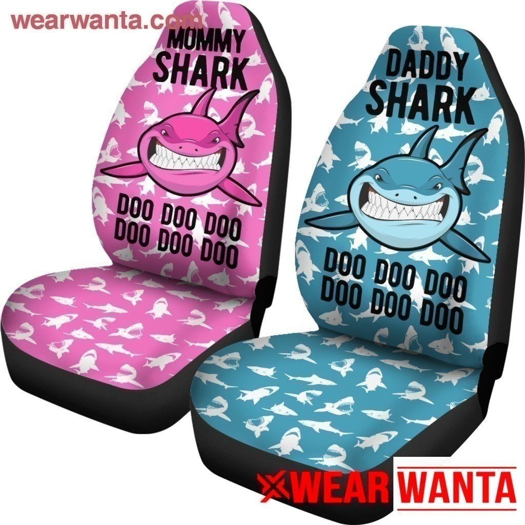 Daddy Mommy Shark Doo Doo Doo Car Seat Covers MN05-Gear Wanta