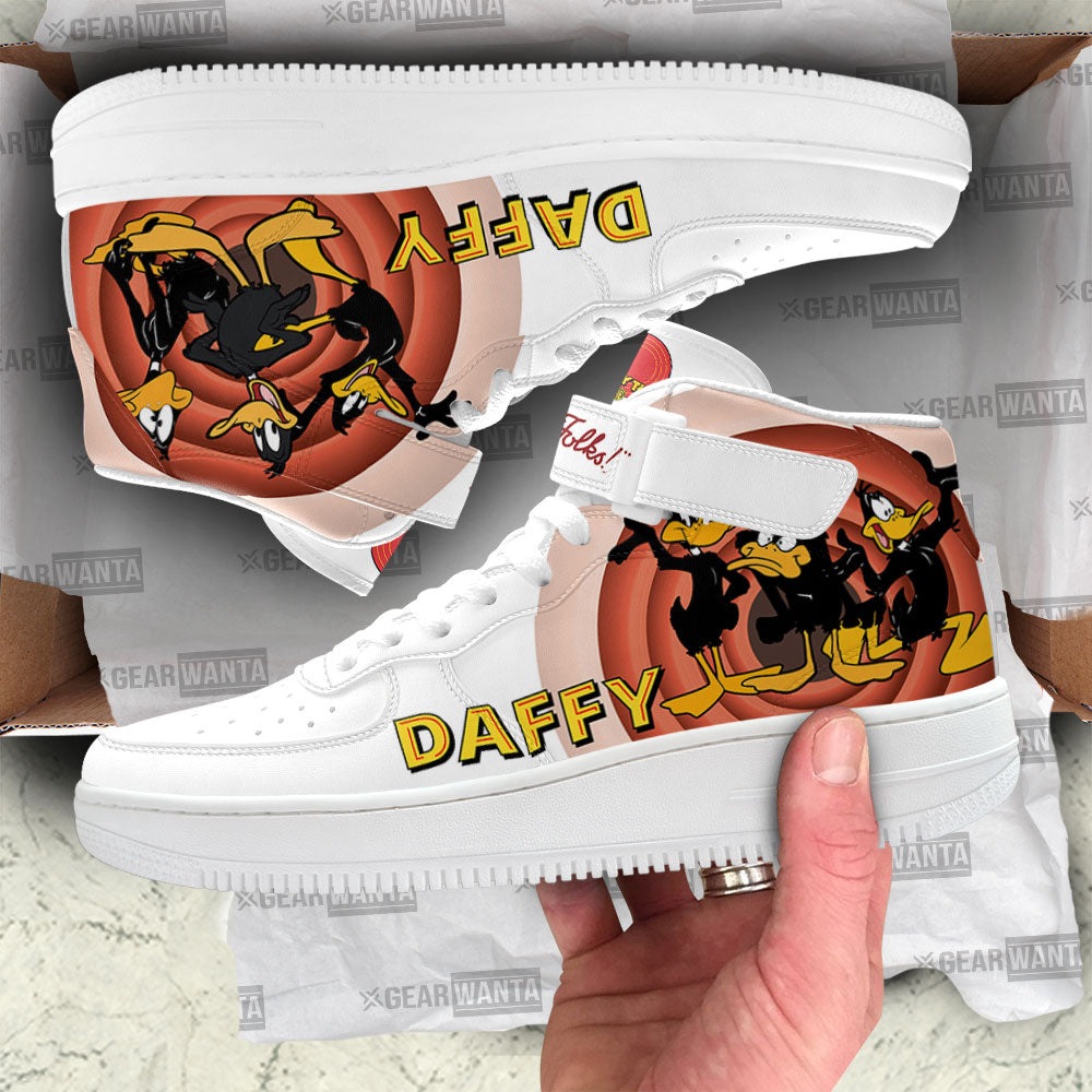 Daffy Duck Air Mid Shoes Custom Looney Tunes Sneakers-Gear Wanta