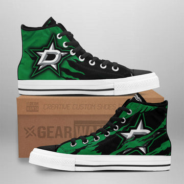 Dallas Stars High Top Shoes Custom For Fans-Gear Wanta