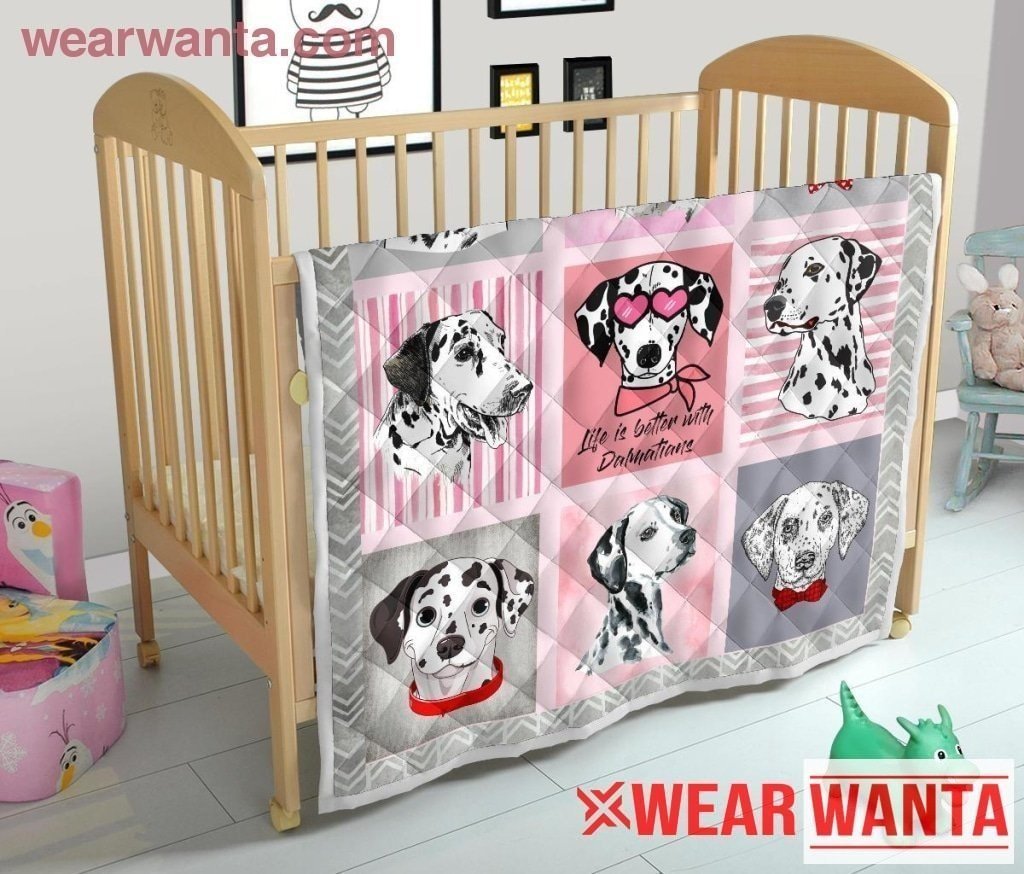 Dalmatian Dog Lover Quilt Blanket-Gear Wanta