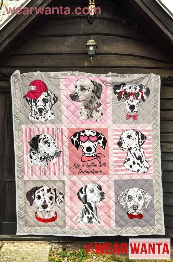 Dalmatian Dog Lover Quilt Blanket-Gear Wanta