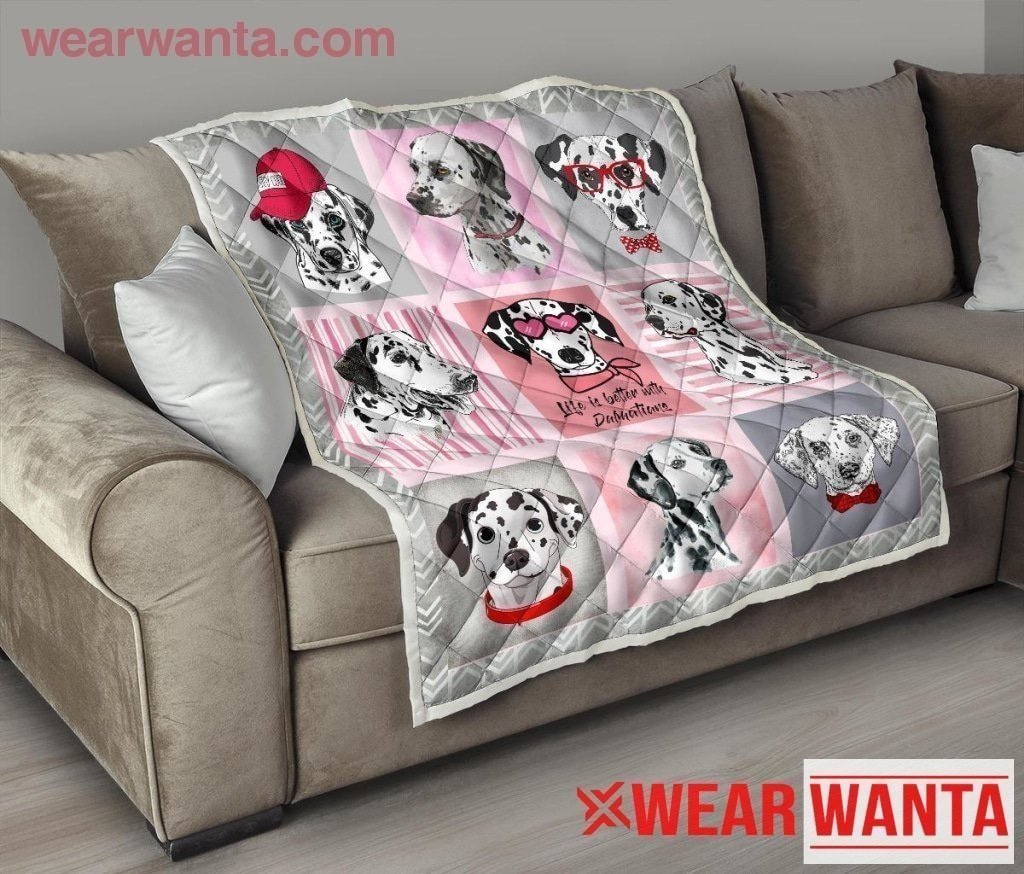 Dalmatian Dog Lover Quilt Blanket-Gear Wanta