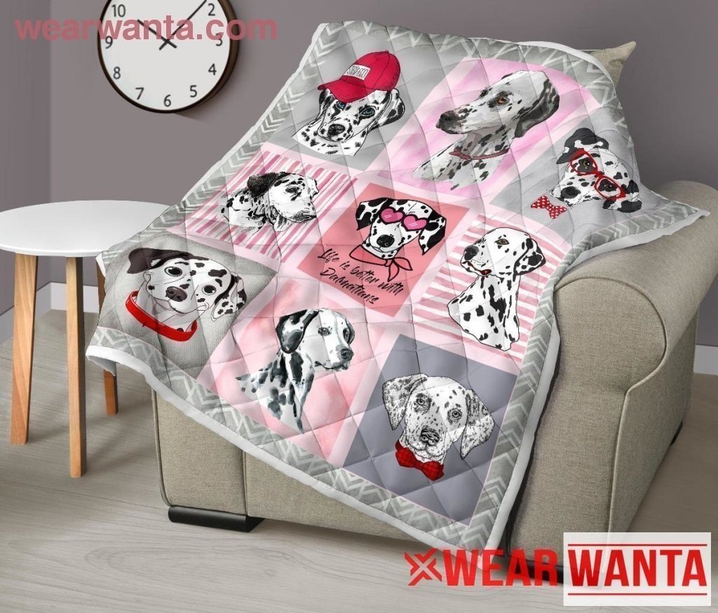 Dalmatian Dog Lover Quilt Blanket-Gear Wanta