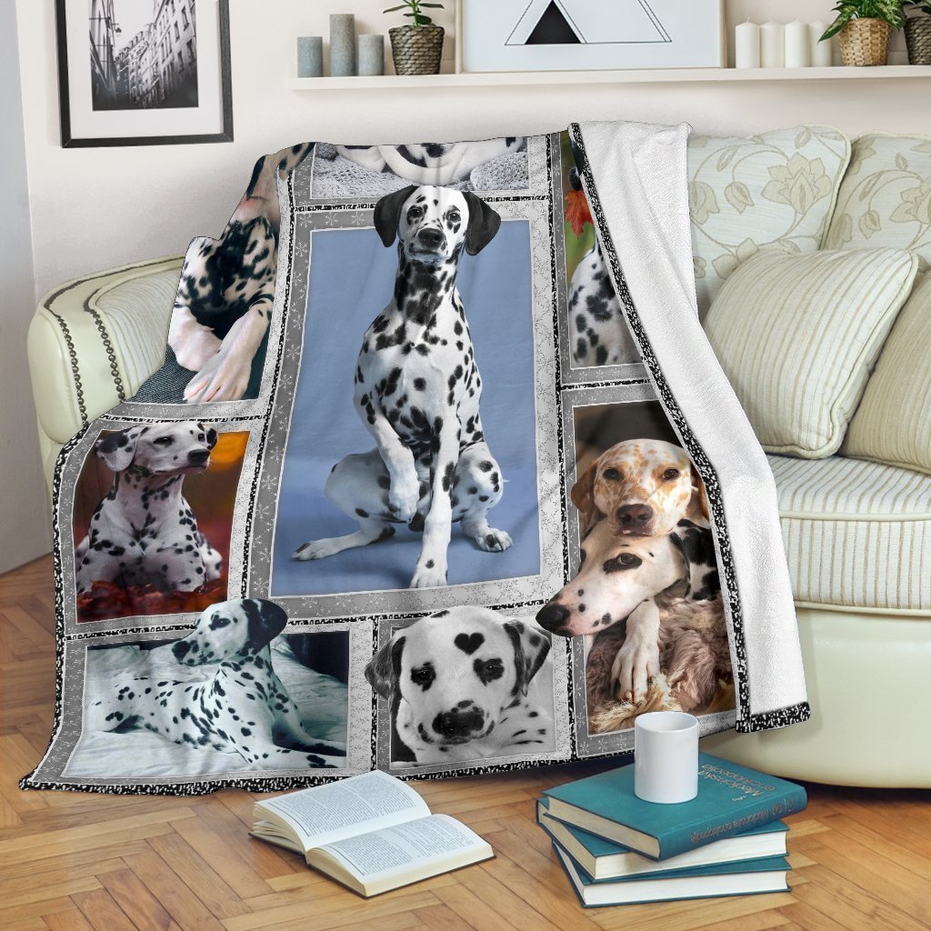 Dalmatians Frame Fleece Blanket Dog-Gear Wanta