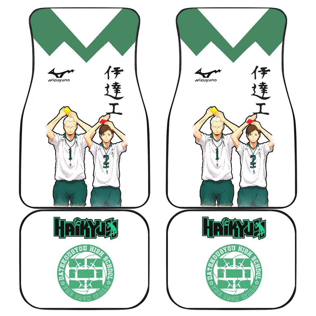 Date Tech High Haikyuu!! Uniform Style Car Floor Mats Gift For Cool Fan Anime-Gear Wanta