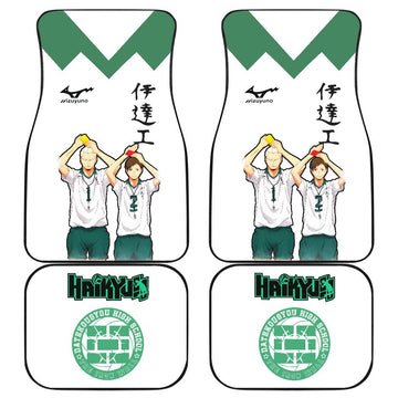 Date Tech High Haikyuu!! Uniform Style Car Floor Mats Gift For Cool Fan Anime-Gear Wanta