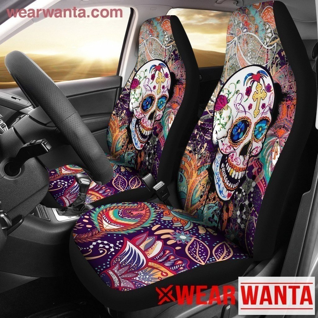 Day Of Dead Skull Car Seat Covers LT03-Gear Wanta