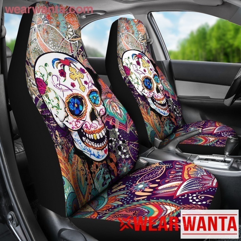 Day Of Dead Skull Car Seat Covers LT03-Gear Wanta