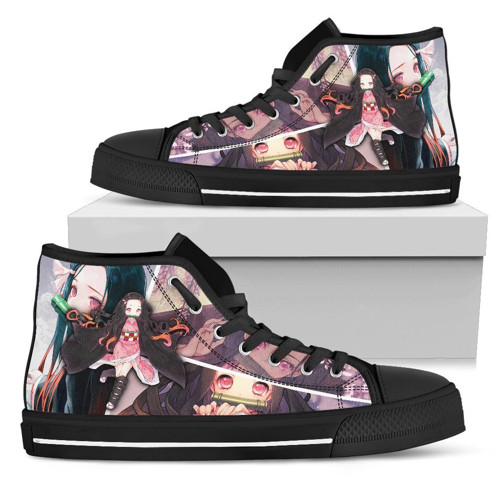 Demon Slayer Sneakers Nezuko High Top Shoes Anime Fan MN19-Gear Wanta