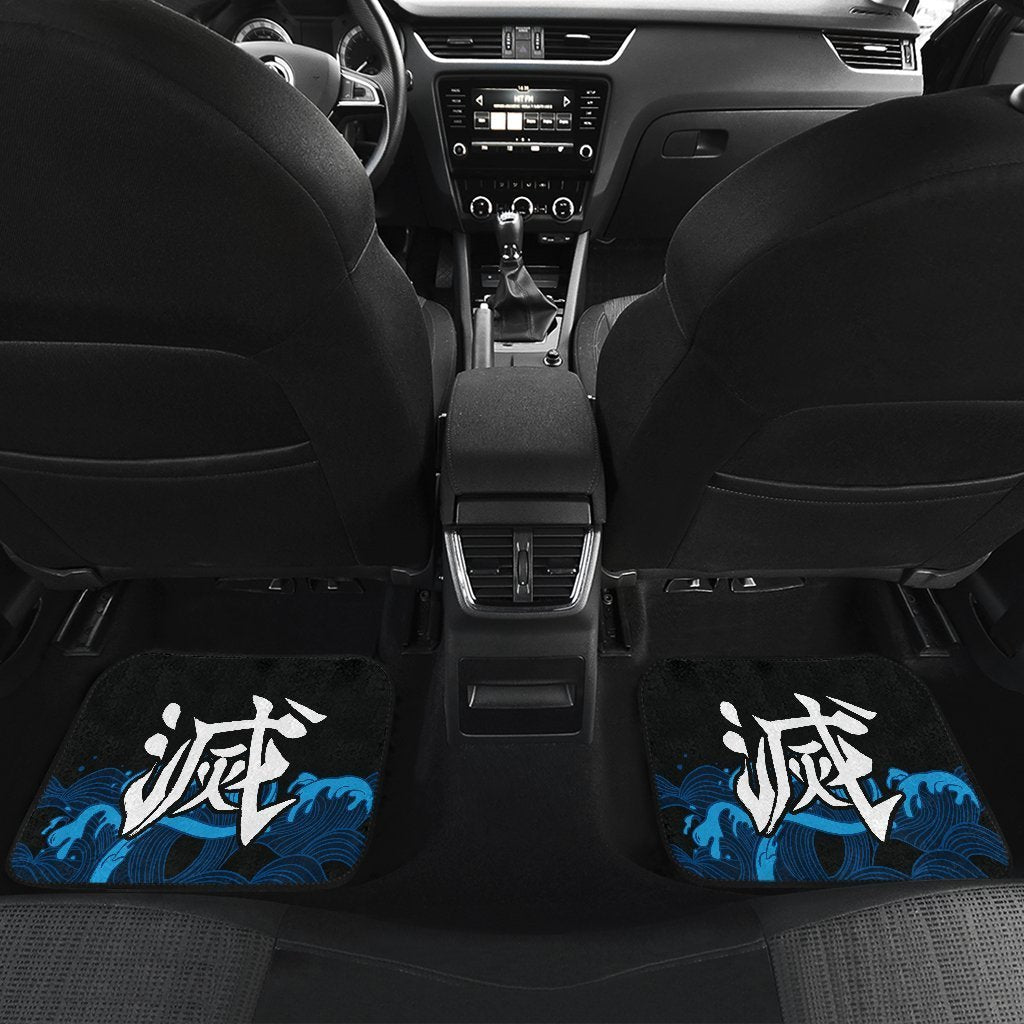 Demon Slayer Tanjiro Car Floor Mats Custom Nichirin Sword Anime Car Accessories-Gear Wanta