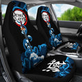 Demon Slayer Tanjiro Car Seat Covers Custom Nichirin Sword Anime Car Accessories-Gear Wanta