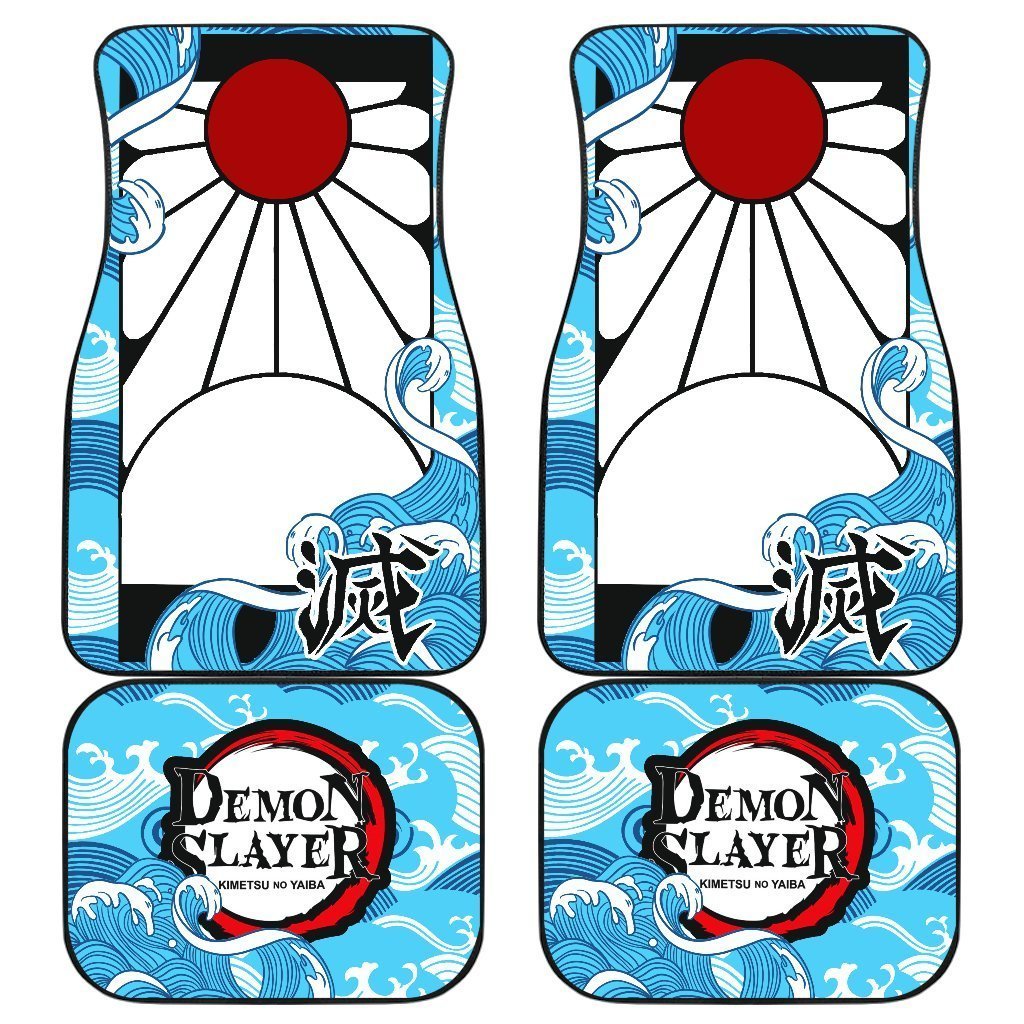 Demon Slayer Tanjiro Hanafuda Car Floor Mats Manga Anime Car Accessories-Gear Wanta