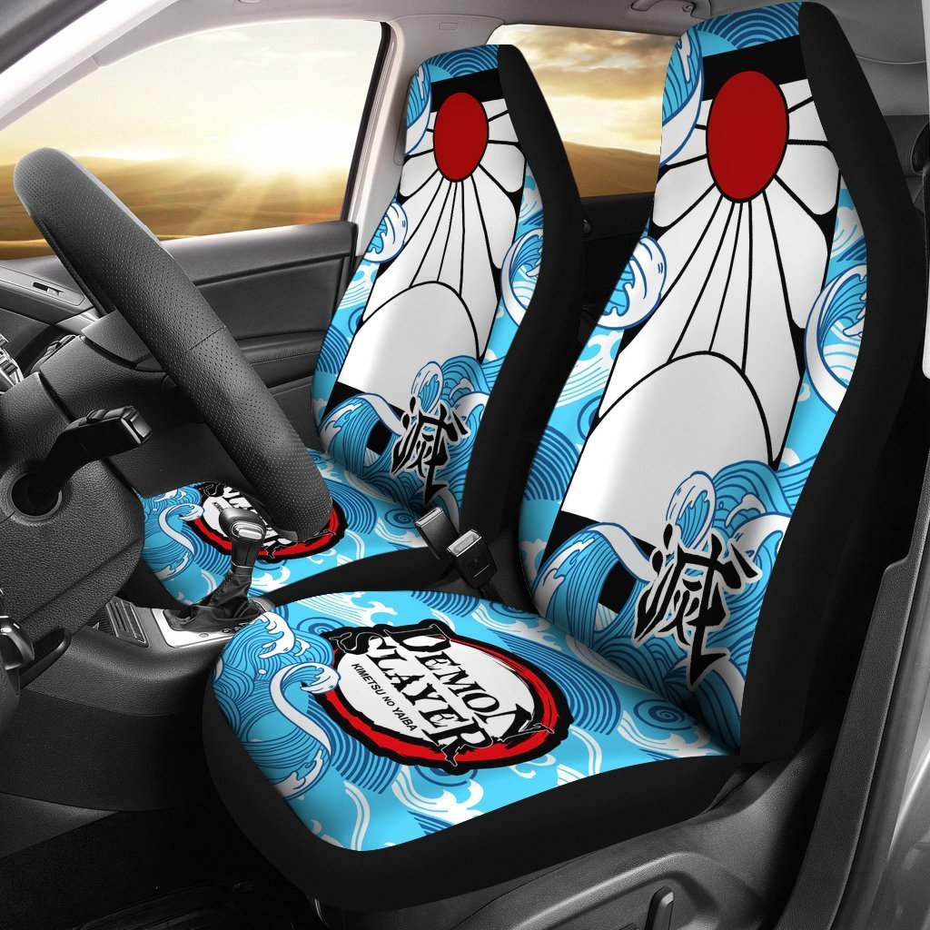 Demon Slayer Tanjiro Hanafuda Earring Car Seat Cover Manga Mixed Anime-Gear Wanta