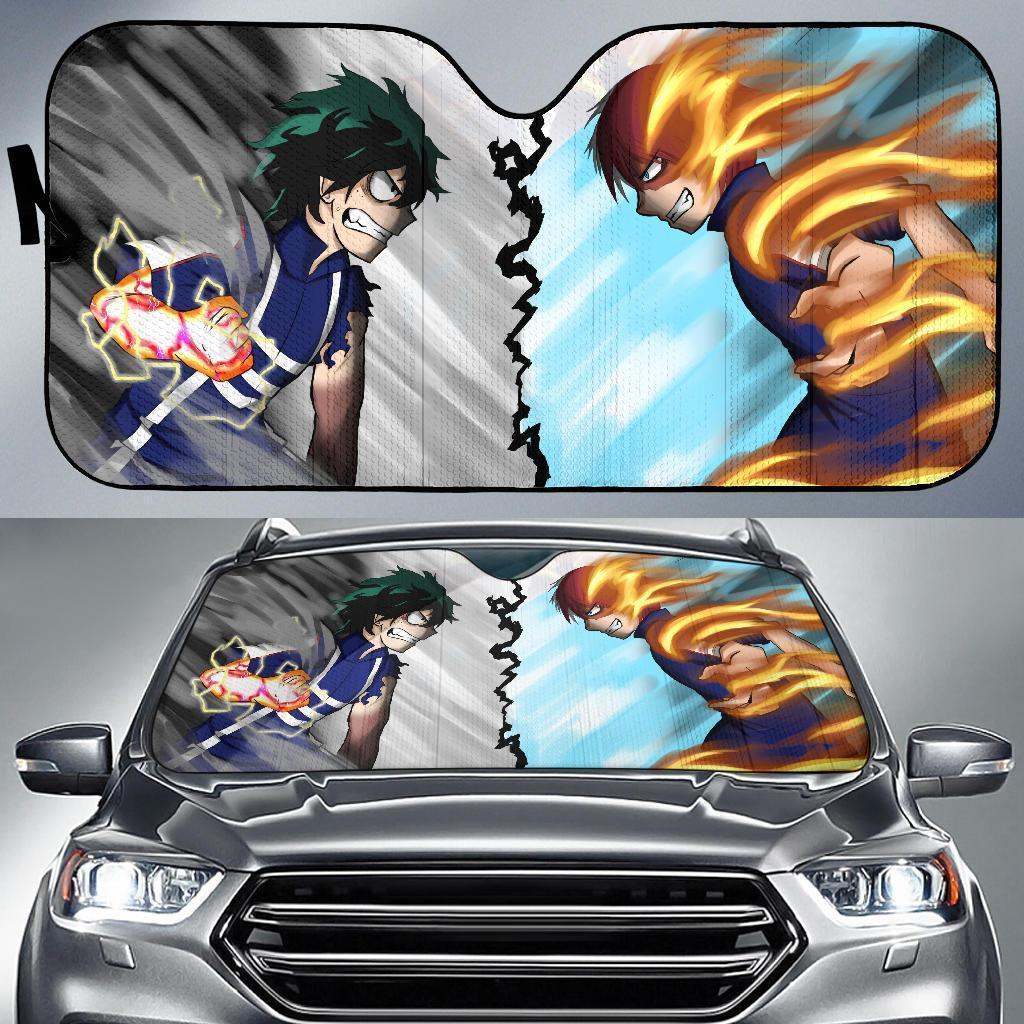 Denku Vs Todoroki My Hero Academia Car Sun Shade MN05-Gear Wanta