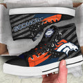 Denver Broncos High Top Shoes Custom American Flag Sneakers-Gear Wanta