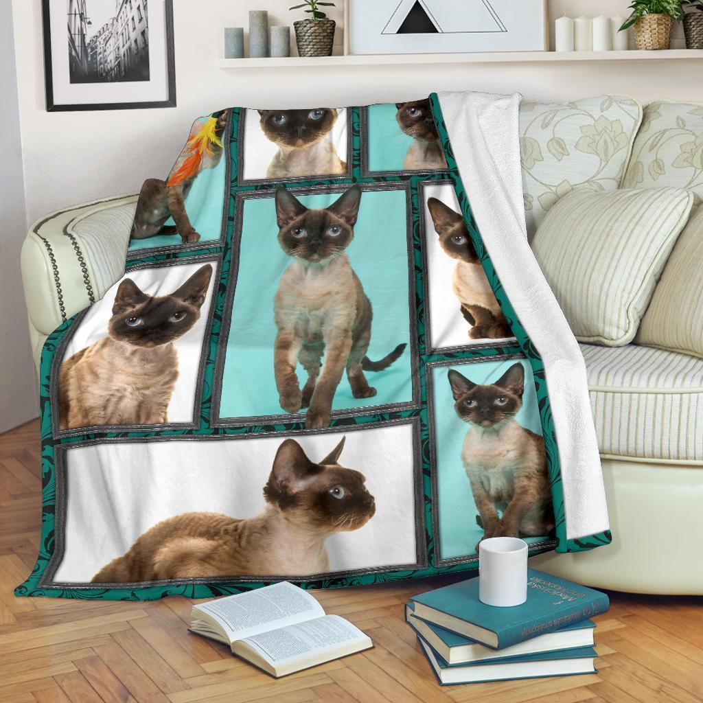 Devon Rex Cat Fleece Blanket Funny For Cat Lover-Gear Wanta