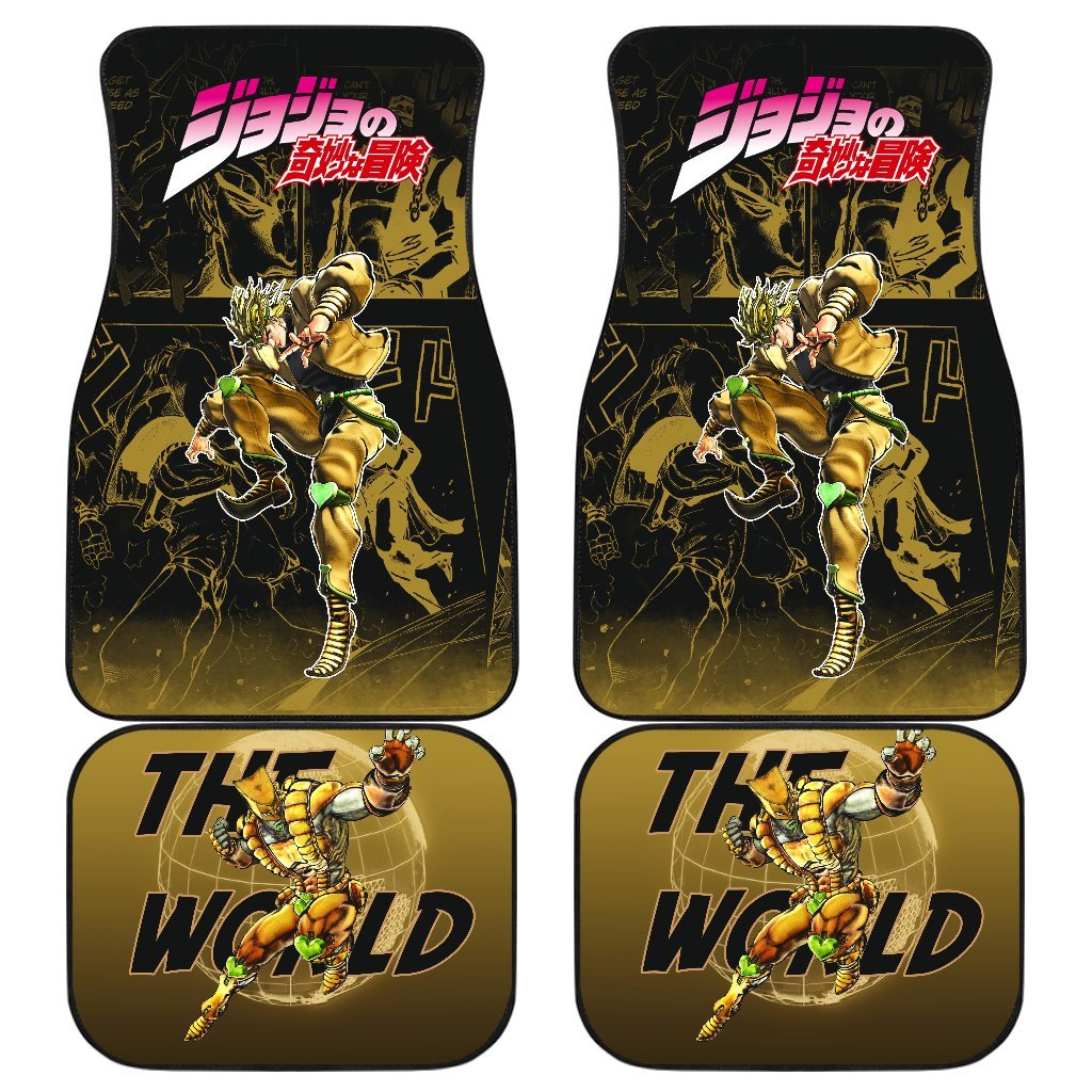 Dio Brando Jojo Bizarre Adventure Gyro Manga Checkerboard Style Car Floor Mats Anime-Gear Wanta