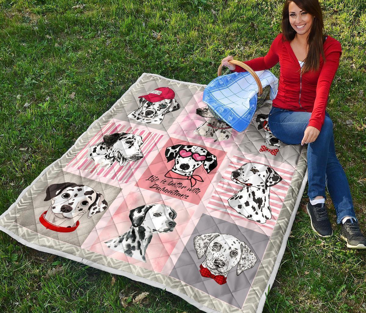 Dog Lover Dalmatian Quilt Blanket TT10-Gear Wanta
