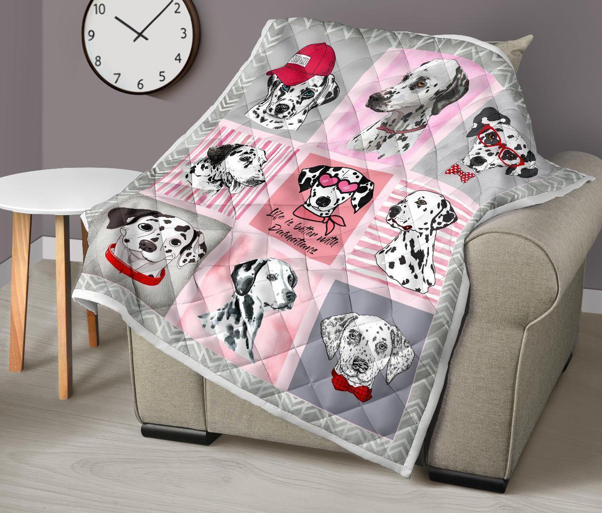 Dog Lover Dalmatian Quilt Blanket TT10-Gear Wanta